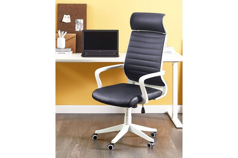 Toimistotuoli Leader Musta/Valkoinen - Musta/Valkoinen - Huonekalut - Tuoli & nojatuoli - Työtuolit