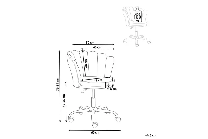 Toimistotuoli Monticello Vihreä/kulta/musta - Vihreä/kulta/musta - Huonekalut - Tuoli & nojatuoli - Työtuolit
