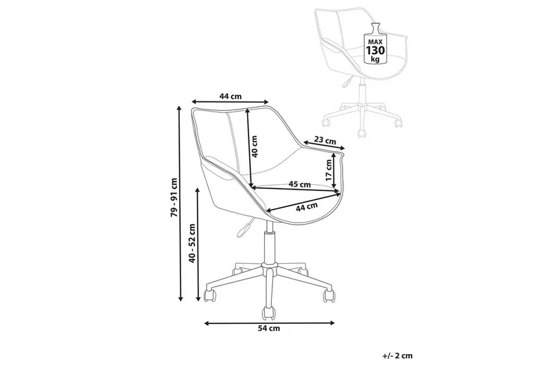 Toimistotuoli Newdale Vaaleanruskea - Vaaleanruskea - Huonekalut - Tuoli & nojatuoli - Työtuolit