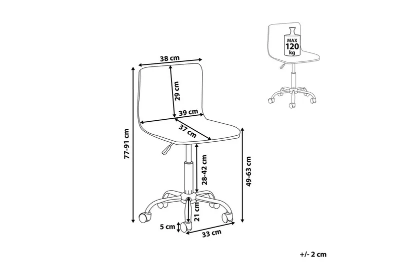 Toimistotuoli Orlando Musta - Musta - Huonekalut - Tuoli & nojatuoli - Työtuolit