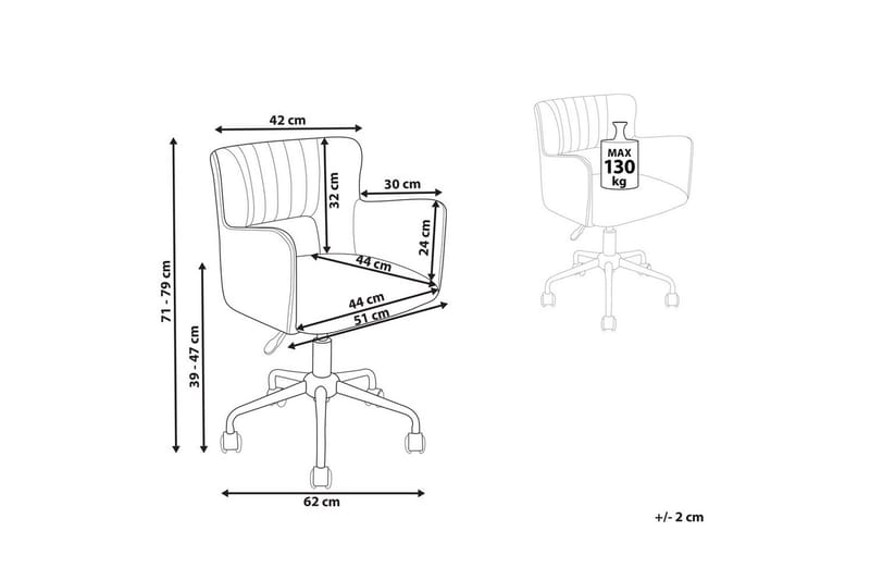 Toimistotuoli Sanilac Sininen - Sininen - Huonekalut - Tuoli & nojatuoli - Työtuolit
