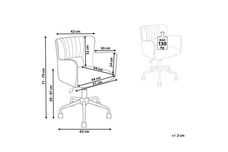 Toimistotuoli Sanilac Valkoinen/musta - Valkoinen/musta - Huonekalut - Tuoli & nojatuoli - Työtuolit