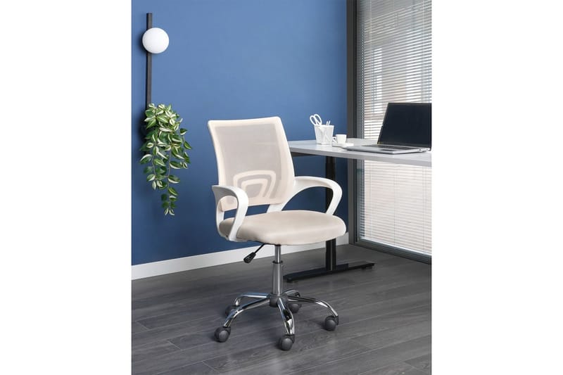 Toimistotuoli Solid - Beige, Hopea, Valkoinen - Huonekalut - Tuoli & nojatuoli - Työtuolit