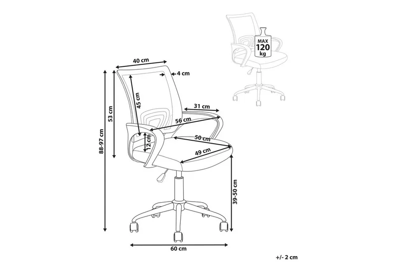 Toimistotuoli Solid Musta/Hopea - Musta/Hopea - Huonekalut - Tuoli & nojatuoli - Työtuolit