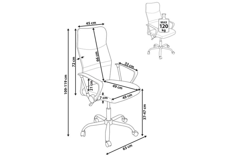Toimistotuoli Suunnittelu Harmaa/musta/hopea - Harmaa/musta/hopea - Huonekalut - Tuoli & nojatuoli - Työtuolit