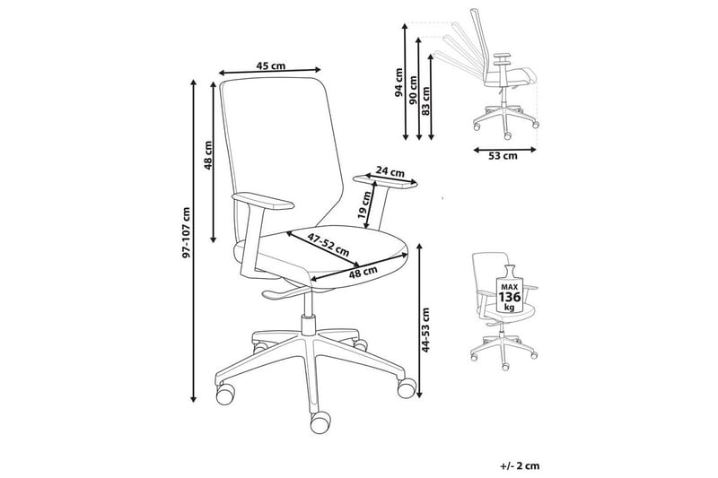 Toimistotuoli Virtuoso Punainen/harmaa/musta - Punainen/harmaa/musta - Huonekalut - Tuoli & nojatuoli - Työtuolit