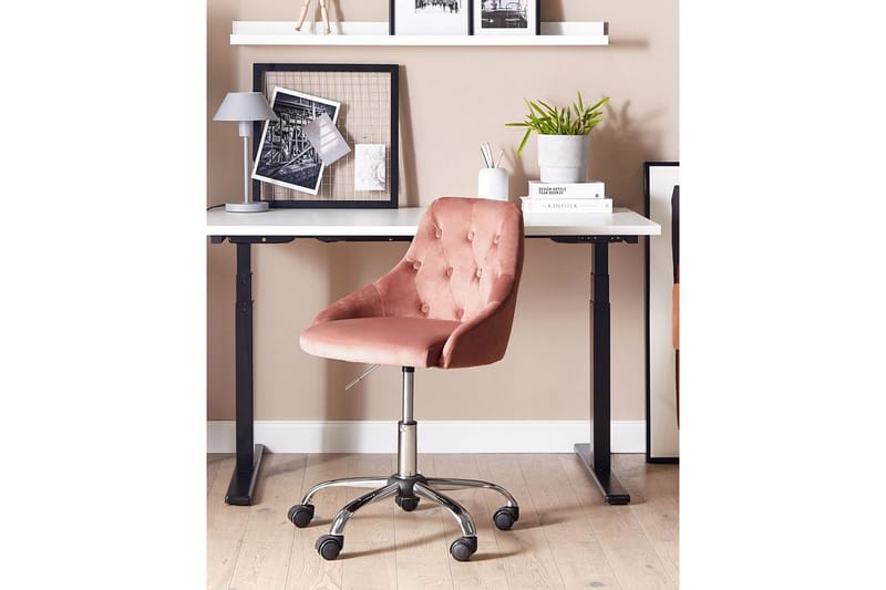 Toimistotuoli Parrish Rosa/musta/hopea - Rosa/musta/hopea - Huonekalut - Tuoli & nojatuoli - Työtuolit