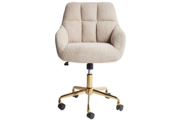 Toimistotuoli Palmdale Beige/musta/kulta - Beige/musta/kulta - Huonekalut - Tuoli & nojatuoli - Työtuolit
