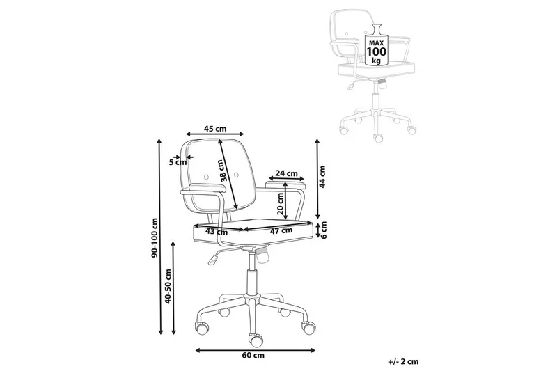 Toimistotuoli Pawnee Oranssi/Musta - Oranssi/Musta - Huonekalut - Tuoli & nojatuoli - Työtuolit