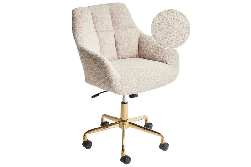 Toimistotuoli Palmdale Beige/musta/kulta, Beige/musta/kulta