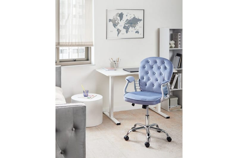 Toimistotuoli Princess - Sininen, Hopea, Musta - Huonekalut - Tuoli & nojatuoli - Työtuolit