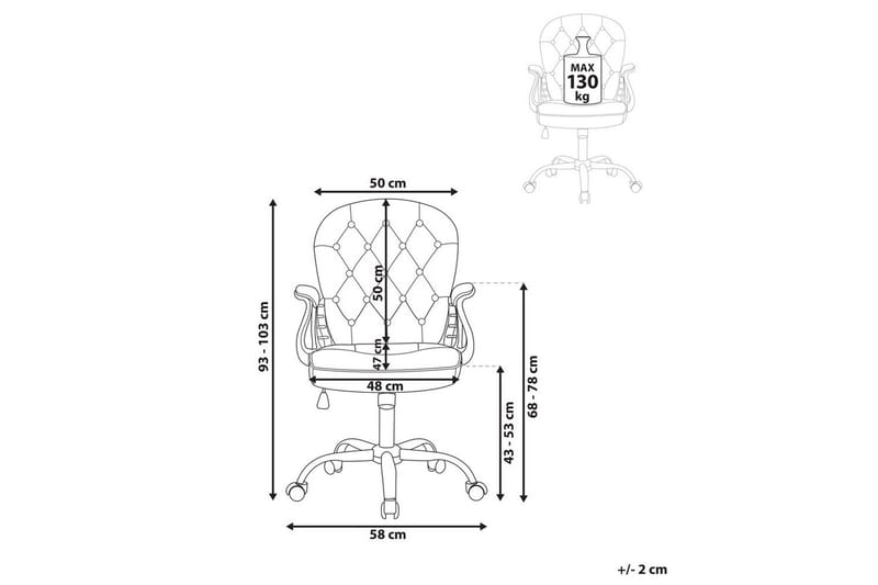 Toimistotuoli Princess - Beige, Hopea, Musta - Huonekalut - Tuoli & nojatuoli - Työtuolit
