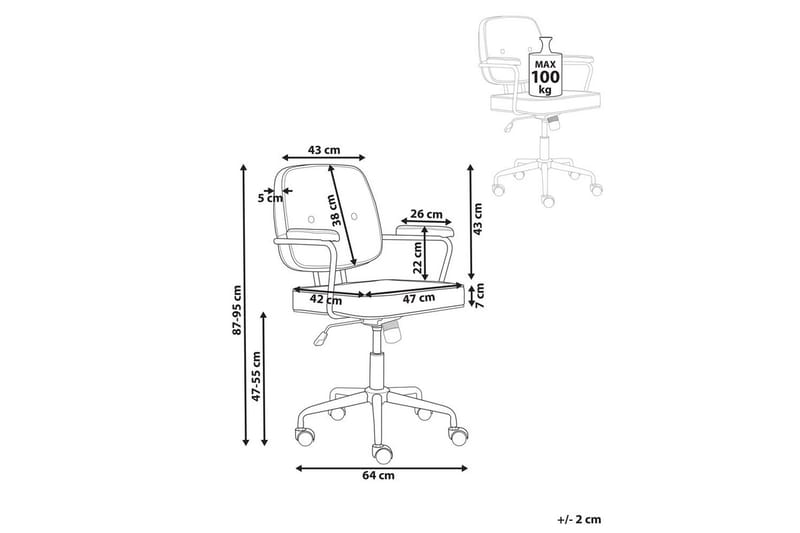 Toimistotuoli Pawnee Vihreä/musta - Vihreä/musta - Huonekalut - Tuoli & nojatuoli - Työtuolit
