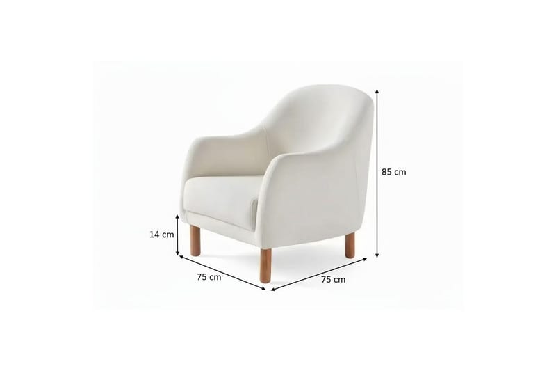 Torrelis Nojatuoli - Valkoinen - Huonekalut - Tuoli & nojatuoli - Nojatuoli & lepotuoli