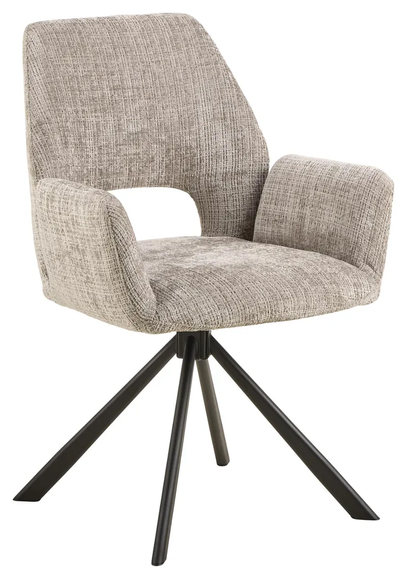 Torrelon ruokatuoli käsinojilla, Harmaa