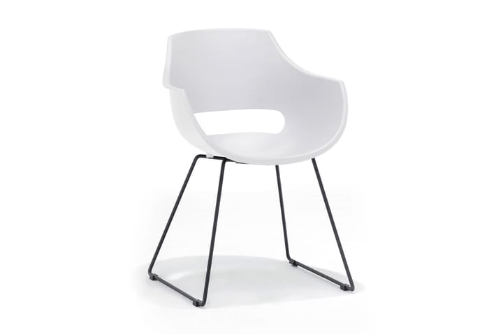 Tuoli Barja 60 cm - Valkoinen - Meikkituoli - Käsinojallinen tuoli - Ruokapöydän tuolit
