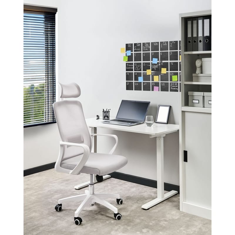 Työtuoli Monarch - Harmaa, valkoinen - Huonekalut - Tuoli & nojatuoli - Työtuolit