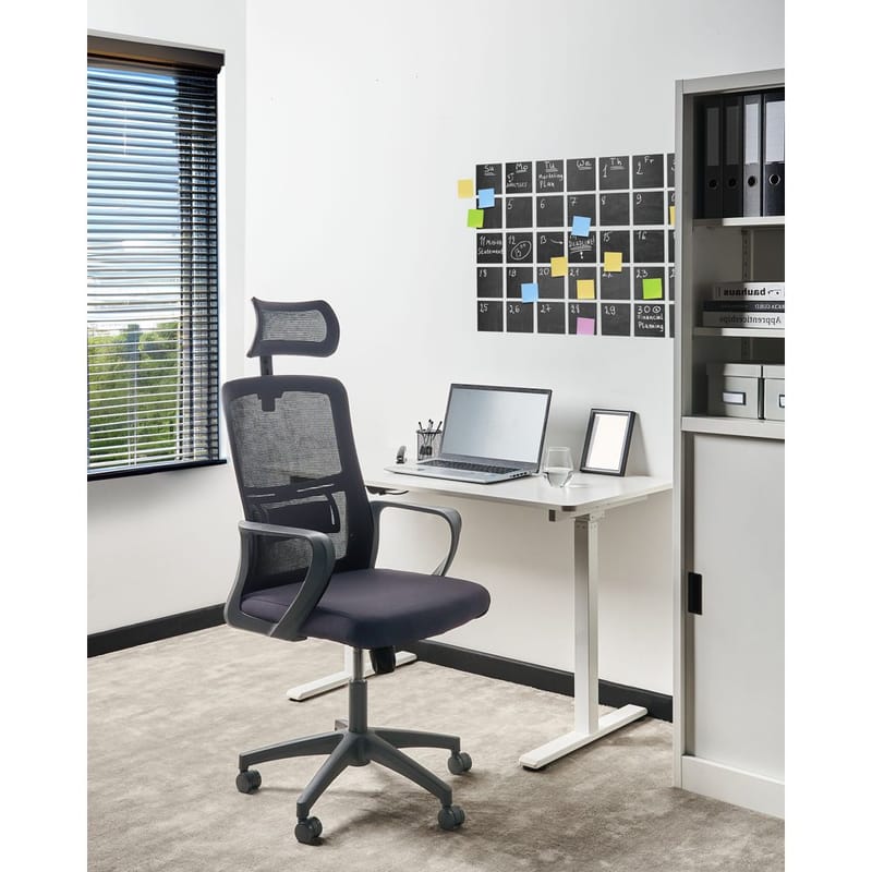 Työtuoli Monarch - Musta, Valkoinen - Huonekalut - Tuoli & nojatuoli - Työtuolit