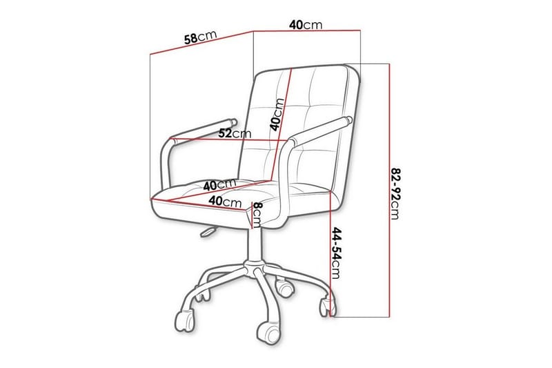 Kintore Kontorsstol Black - Huonekalut - Tuoli & nojatuoli - Työtuolit