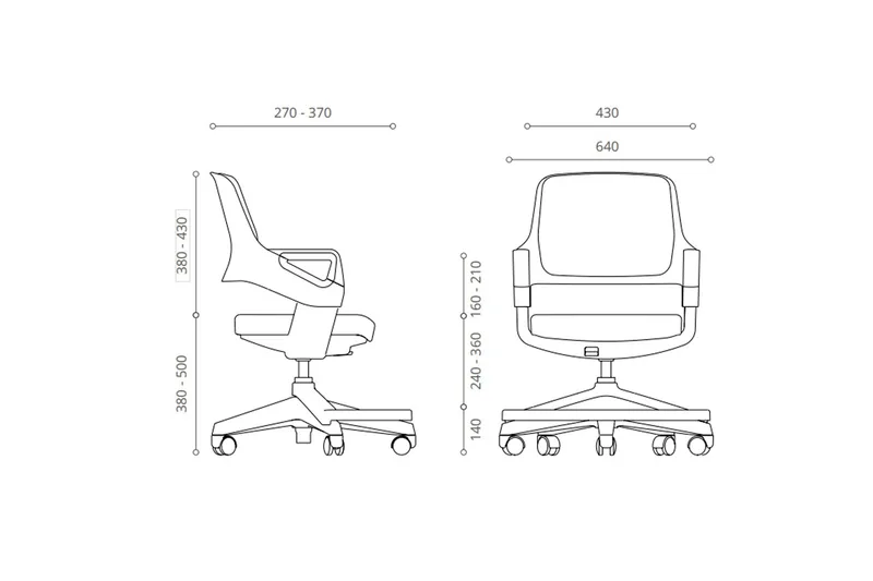 Lasten Tuoli Rookee 4-14v - Huonekalut - Lasten kalusteet - Lasten tuoli & juniorituoli - Työtuoli lapselle
