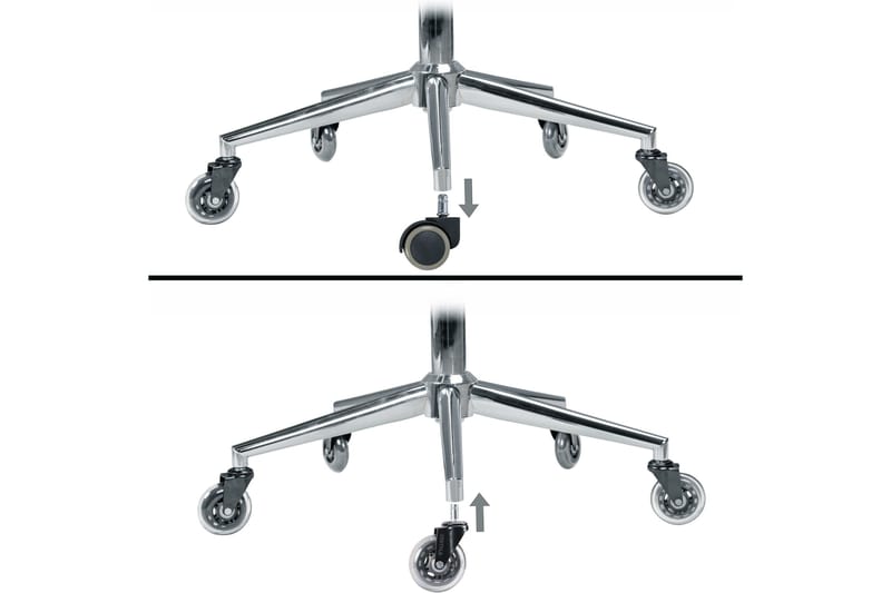 Pyörä Lahrman työtuoliin 5-pak - Läpinäkyvä - Huonekalut - Tuoli & nojatuoli - Työtuolit