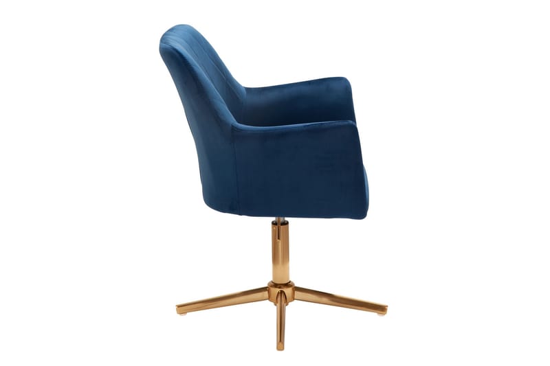 Toimistotuoli Clanton käsinojilla - Tummansininen/Kulta - Huonekalut - Tuoli & nojatuoli - Työtuolit