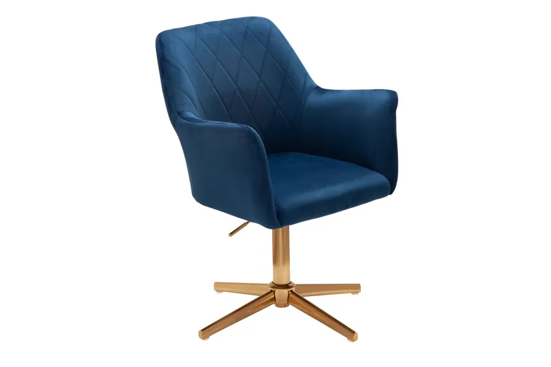 Toimistotuoli Clanton käsinojilla, Tummansininen/Kulta