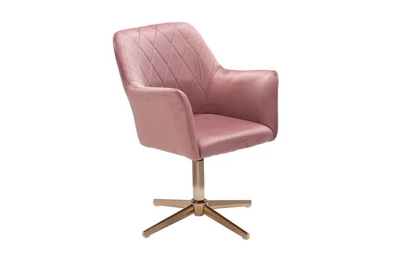 Toimistotuoli Clanton käsinojilla, Vaaleanpunainen/Kulta