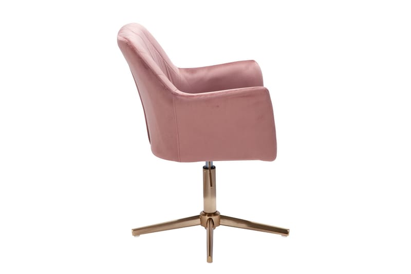 Toimistotuoli Clanton käsinojilla - Vaaleanpunainen/Kulta - Huonekalut - Tuoli & nojatuoli - Työtuolit