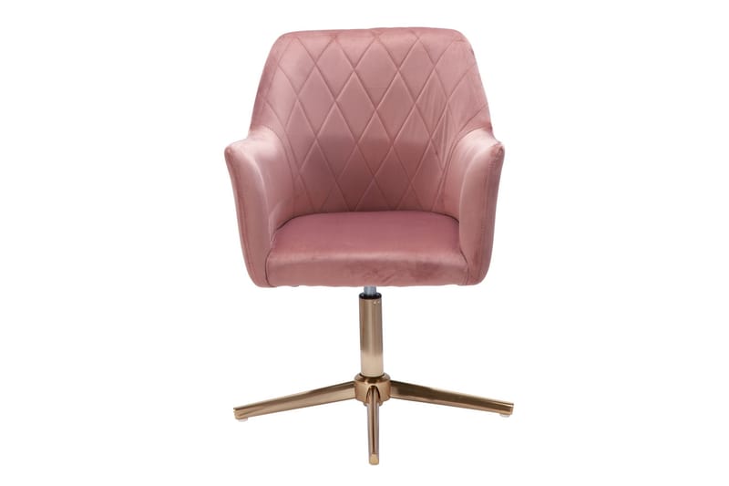 Toimistotuoli Clanton käsinojilla - Vaaleanpunainen/Kulta - Huonekalut - Tuoli & nojatuoli - Työtuolit