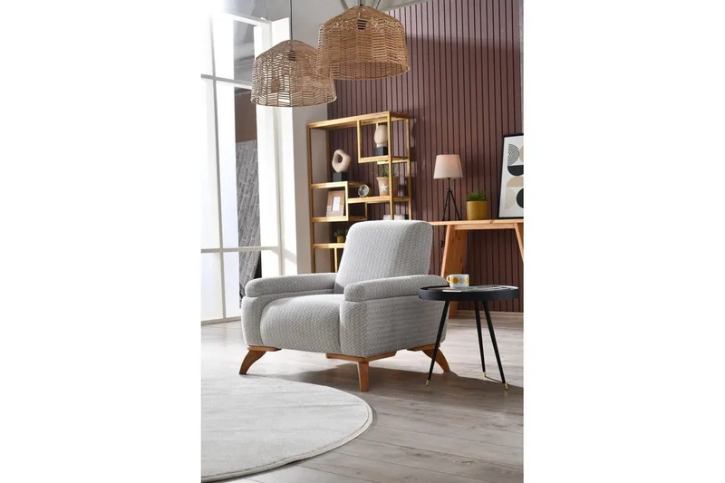 Tylra Nojatuoli - Harmaa/Kaffe - Huonekalut - Tuoli & nojatuoli - Nojatuoli & lepotuoli