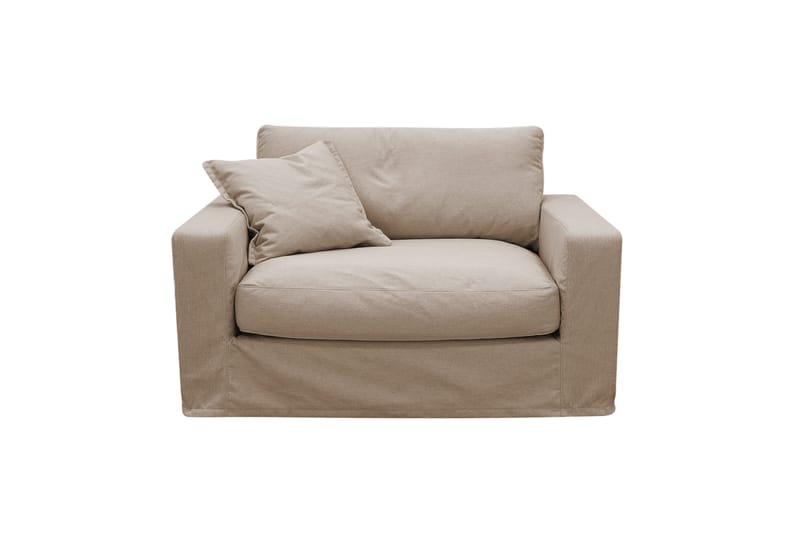 Valencia Extra Deep -nojatuoli irrotettavalla ja pestävällä verhoilulla - Vaaleanruskea - Huonekalut - Tuoli & nojatuoli - Nojatuoli & lepotuoli