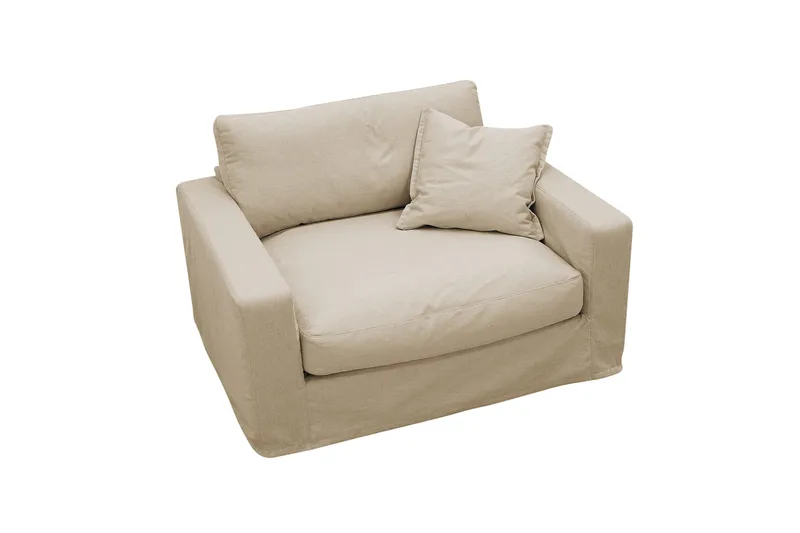 Valencia Extra Deep -nojatuoli irrotettavalla ja pestävällä verhoilulla - Beige - Huonekalut - Tuoli & nojatuoli - Nojatuoli & lepotuoli