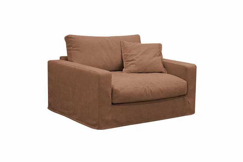 Valencia Extra Deep -nojatuoli irrotettavalla ja pestävällä verhoilulla - Ruosteenruskea - Huonekalut - Tuoli & nojatuoli - Nojatuoli & lepotuoli