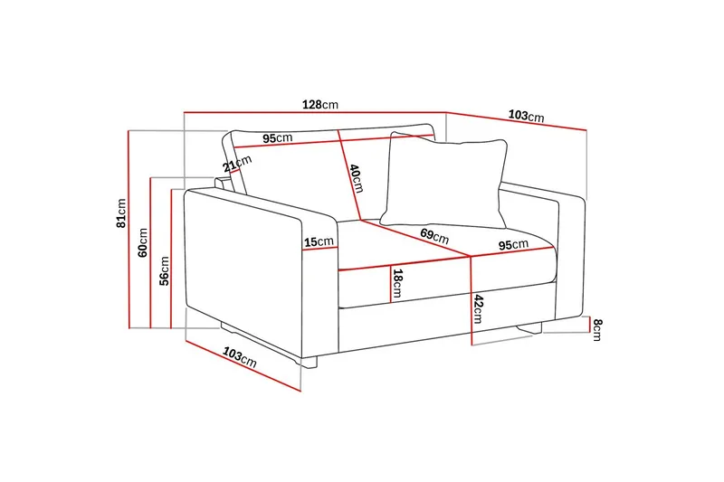 Valencia Extra Syvä chenille-nojatuoli - Beige - Huonekalut - Tuoli & nojatuoli - Nojatuoli & lepotuoli