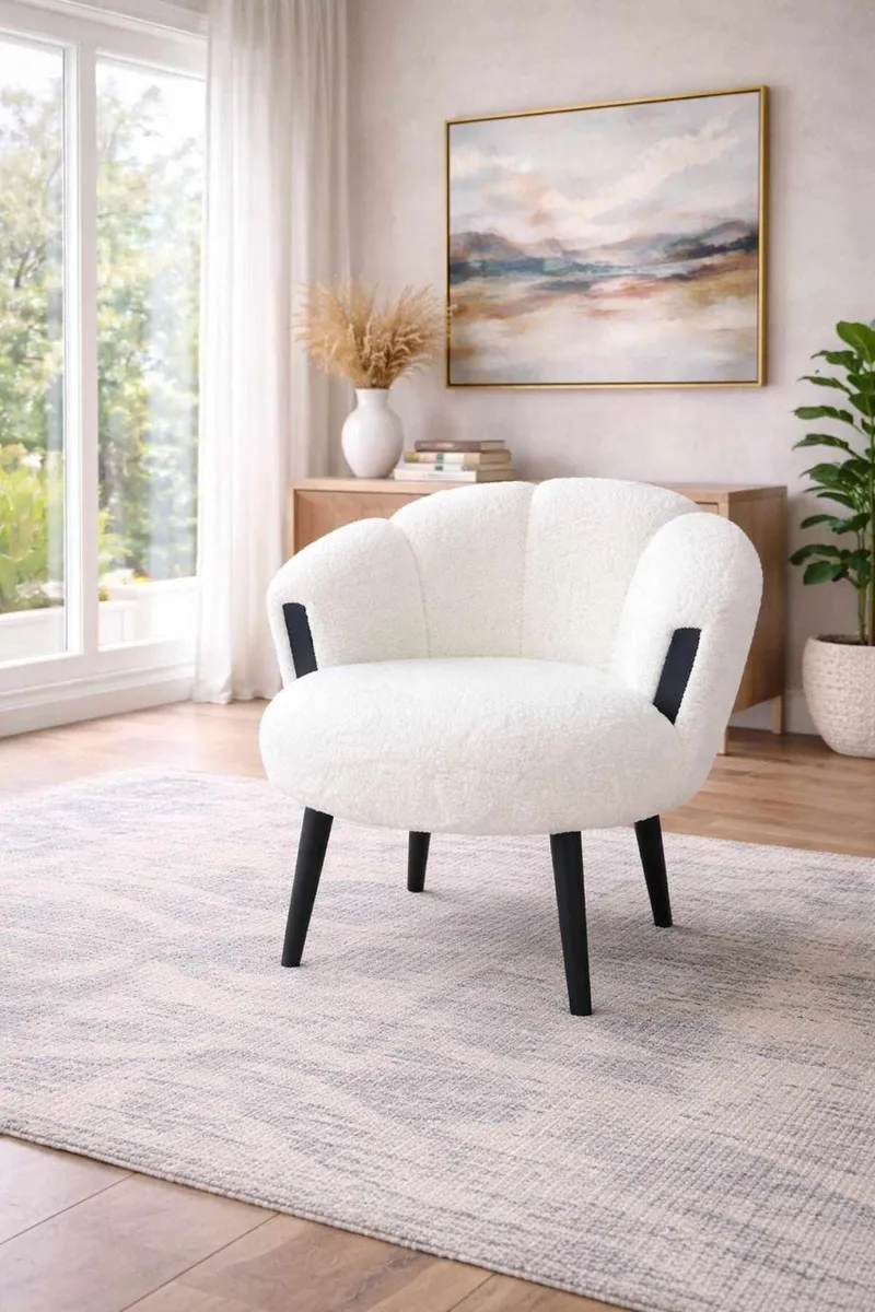 Wing Chair -nojatuoli Atelier Del Sofa Star (72 x 102 x 65 cm) Valkoinen/musta - Huonekalut - Tuoli & nojatuoli - Nojatuoli & lepotuoli