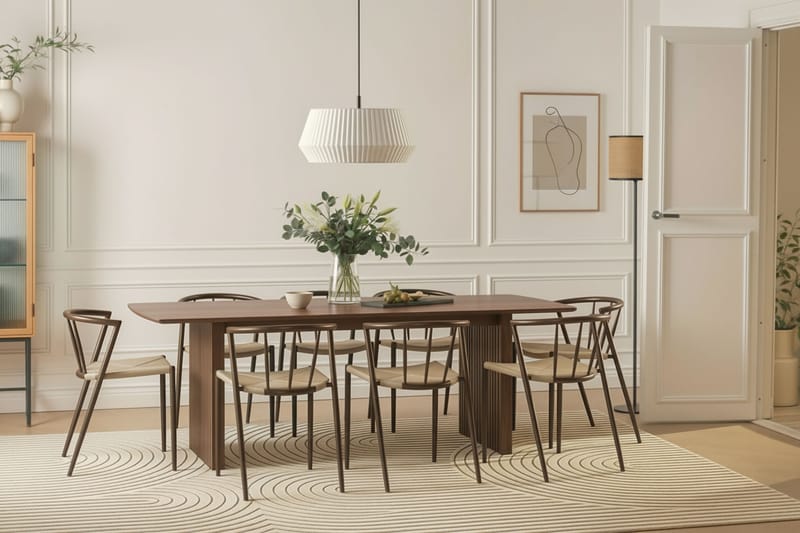 Winston Ruokatuoli - Beige / Metallijalat Savutammi - Huonekalut - Tuoli & nojatuoli - Ruokapöydän tuolit