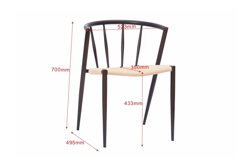 Winston Ruokatuoli - Beige / Metallijalat Savutammi - Huonekalut - Tuoli & nojatuoli - Ruokapöydän tuolit