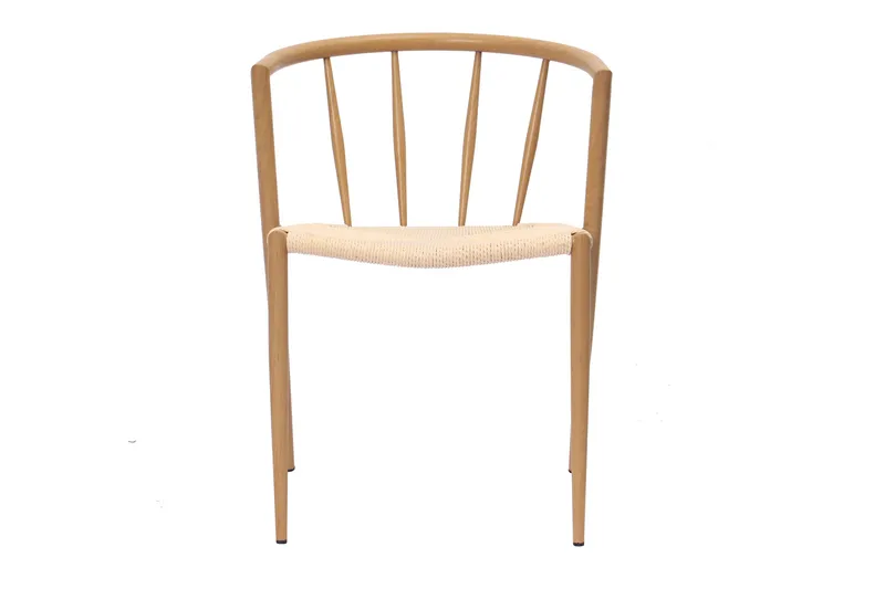 Winston-ruokatuoli - Beige / tammenväriset metallijalat - Huonekalut - Tuoli & nojatuoli - Ruokapöydän tuolit