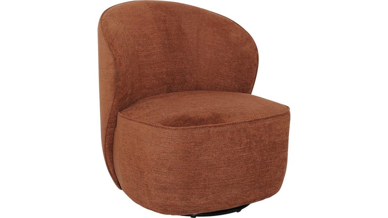 Zorevi-nojatuoli pyörivällä toiminnolla kankaalla, Ruosteenruskea