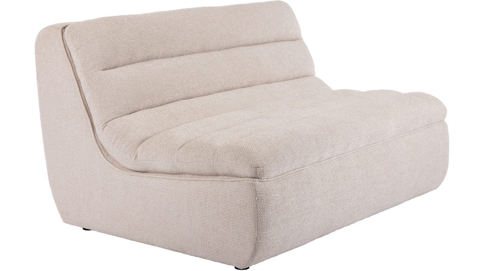 Valdoro 2-istuttava keskimoduuli kankaalla 135 cm - Beige