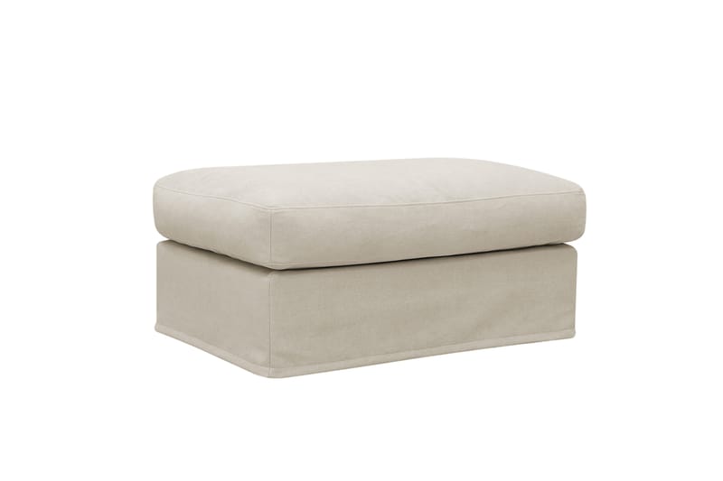Valencia Extra Deep 3-istuttava sohva + jalkarahi irrotettavalla ja pestävällä verhoilulla - Beige - Huonekalut - Sohva