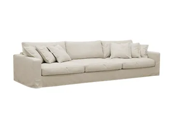 Valencia Extra Deep 5-istuttava sohva irrotettavalla ja pestävällä verhoilulla - Beige - Huonekalut - Sohva
