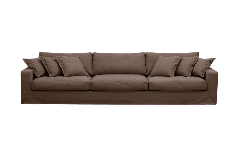 Valencia Extra Deep 5-istuttava sohva irrotettavalla ja pestävällä verhoilulla - Tummanruskea - Huonekalut - Sohva