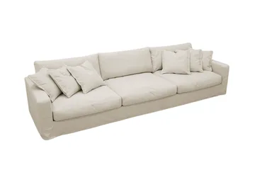 Valencia Extra Deep 5-istuttava sohva irrotettavalla ja pestävällä verhoilulla - Beige - Huonekalut - Sohva