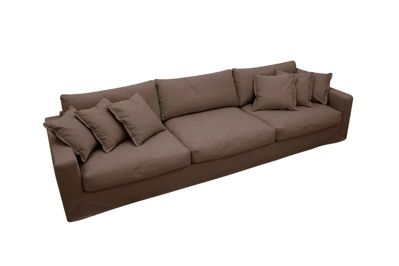 Valencia Extra Deep 5-istuttava sohva irrotettavalla ja pestävällä verhoilulla - Tummanruskea - Huonekalut - Sohva