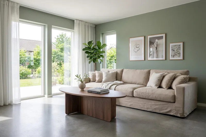 Valencia Extra Deep 5-istuttava sohva irrotettavalla ja pestävällä verhoilulla - Vaaleanruskea - Huonekalut - Sohva