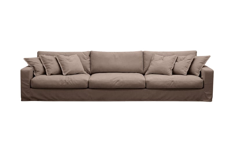 Valencia Extra Deep 5-istuttava sohva irrotettavalla ja pestävällä verhoilulla, Tummanruskea