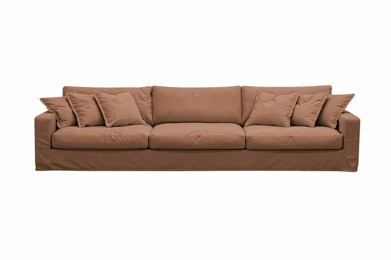 Valencia Extra Deep 5-istuttava sohva irrotettavalla ja pestävällä verhoilulla - Ruosteenruskea - Huonekalut - Sohva