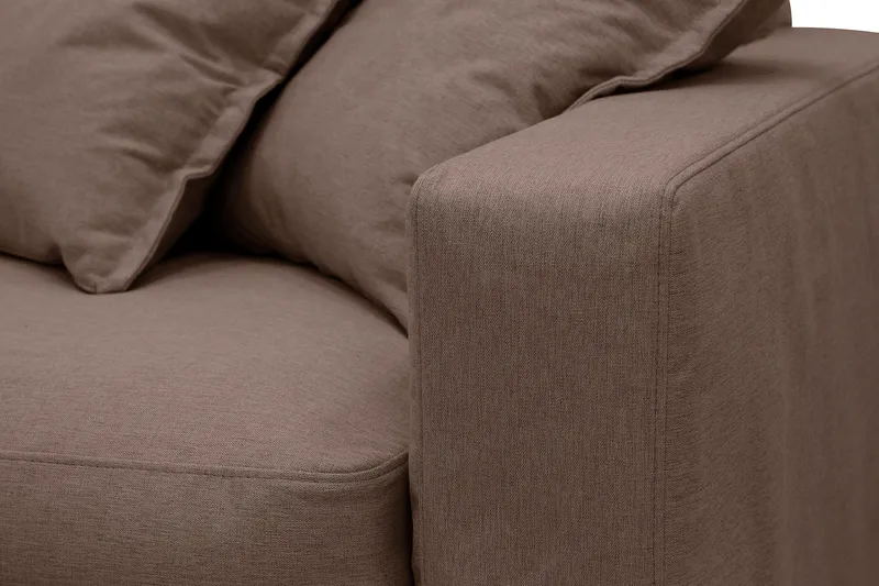 Valencia Extra Deep 5-istuttava sohva irrotettavalla ja pestäväll ä verhoilulla - Tummanruskea - Huonekalut - Sohva